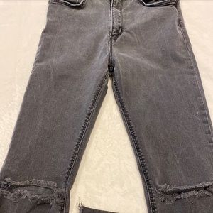 ZARA high rise distressed black skinny jean women’s size 6 denim pants casual